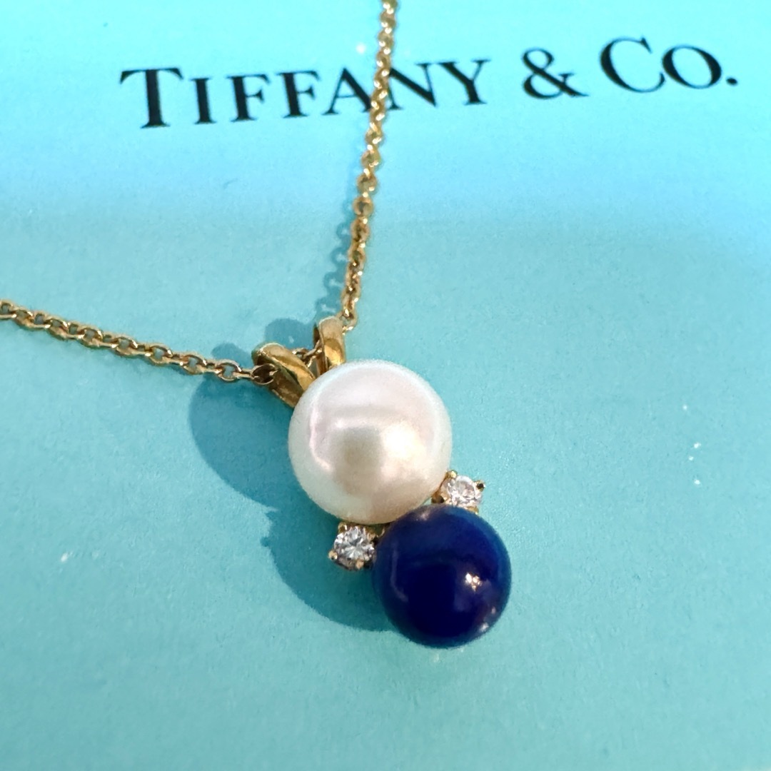 Tiffany & Co. - TIFFANY&CO ティファニー 750 パール 2Pダイヤ Tiffany & Co. - TIFFANY&CO ティファニー 750 パール 2Pダイヤ