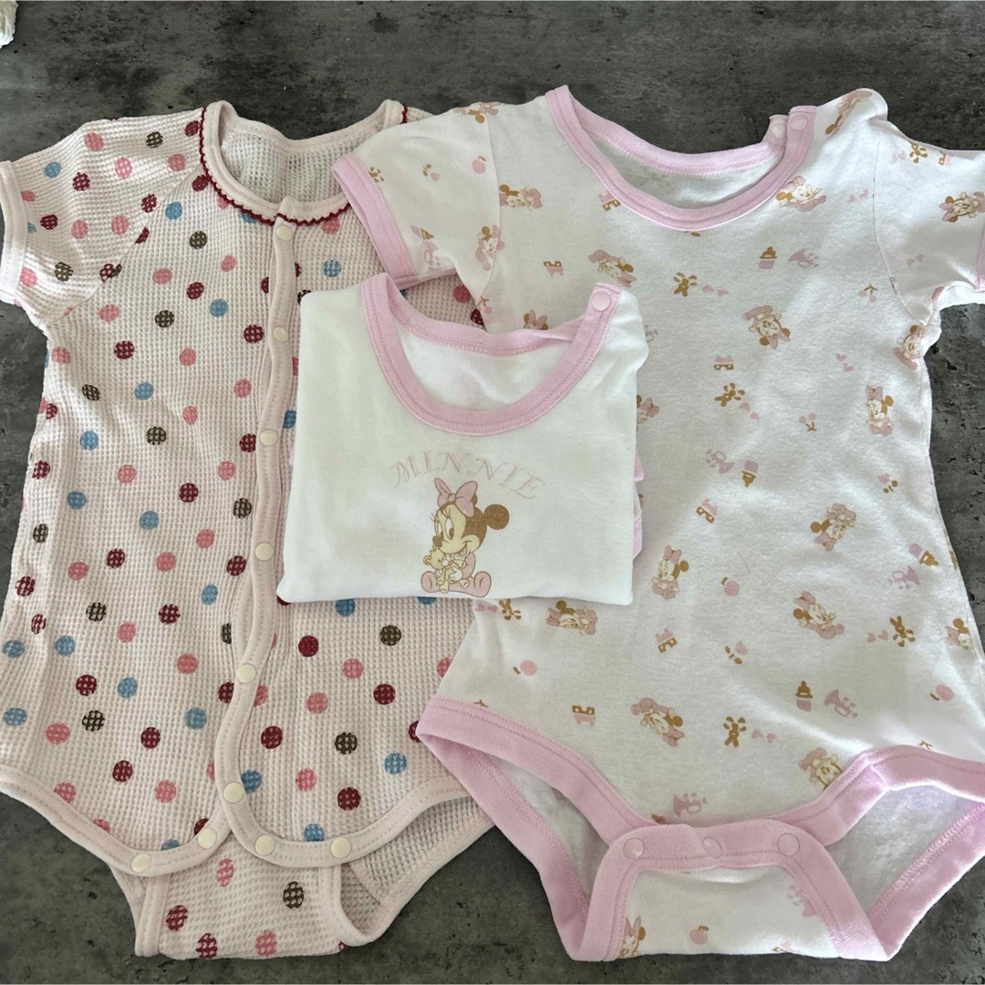 ベビー　肌着　ロンパース　90 コットン100 キッズ/ベビー/マタニティのキッズ服女の子用(90cm~)(下着)の商品写真