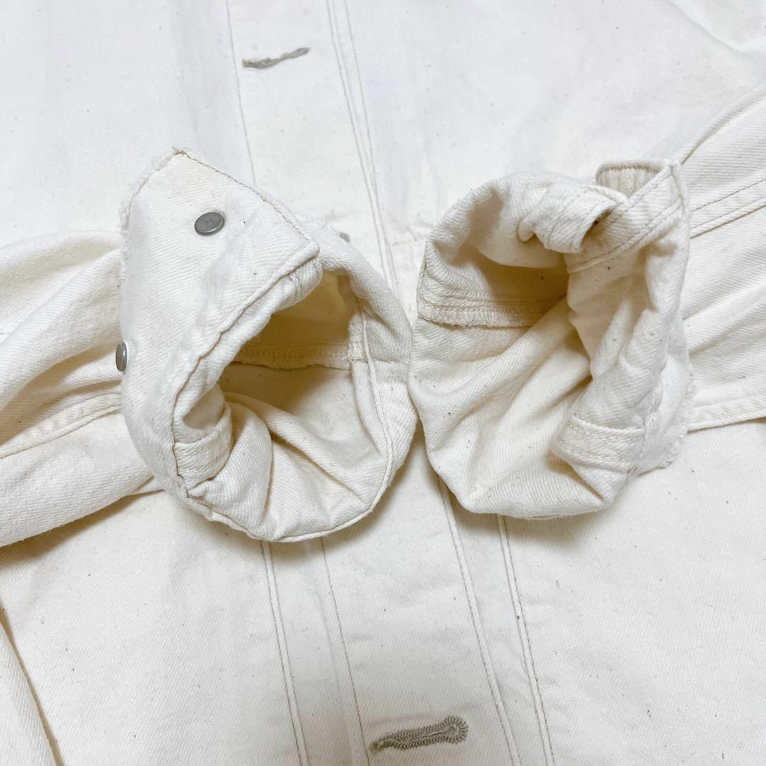 YANUK(ヤヌーク)のYANUK ヤヌーク デニムジャケット 白 ホワイト 羽織り アウター ショート レディースのジャケット/アウター(Gジャン/デニムジャケット)の商品写真