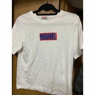 マーベル(MARVEL)のmarvel tシャツ　ホワイト　フリーサイズ(Tシャツ/カットソー(半袖/袖なし))
