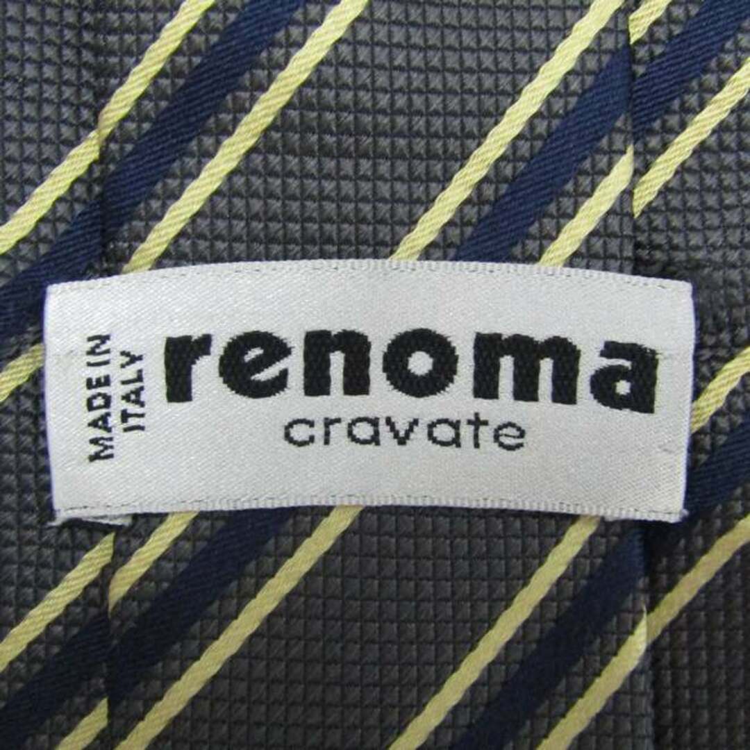 RENOMA(レノマ)のレノマ ブランド ネクタイ シルク ストライプ柄 ワイドタイ メンズ ネイビー renoma メンズのファッション小物(ネクタイ)の商品写真