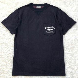 ディオールオム(DIOR HOMME)の［美品］ディオールオム  アトリエロゴ刺繍 クールネック　ニット　Tシャツ(Tシャツ/カットソー(半袖/袖なし))