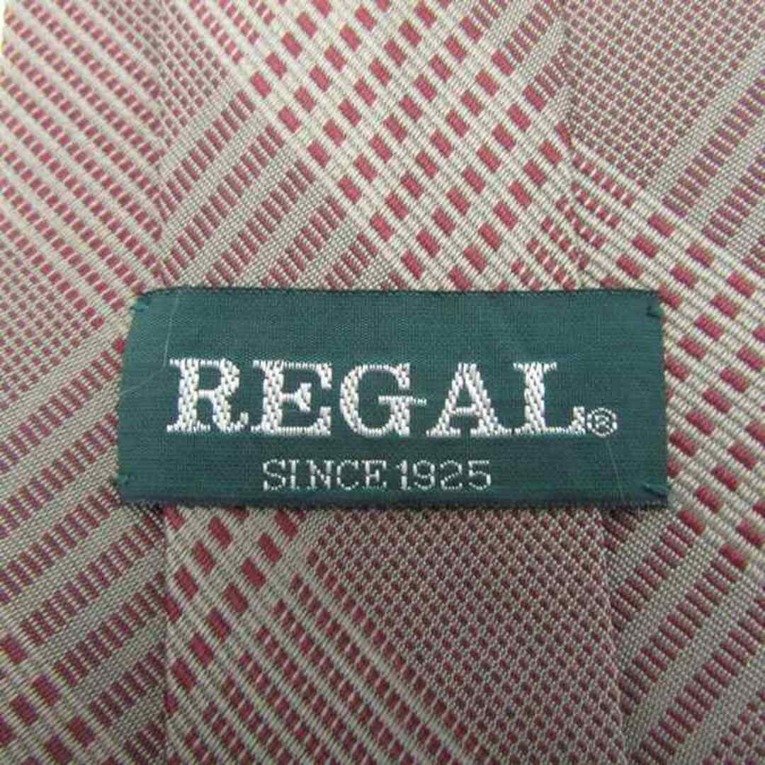 REGAL(リーガル)のリーガル ブランド ネクタイ シルク チェック柄 格子柄 メンズ グレー REGAL メンズのファッション小物(ネクタイ)の商品写真