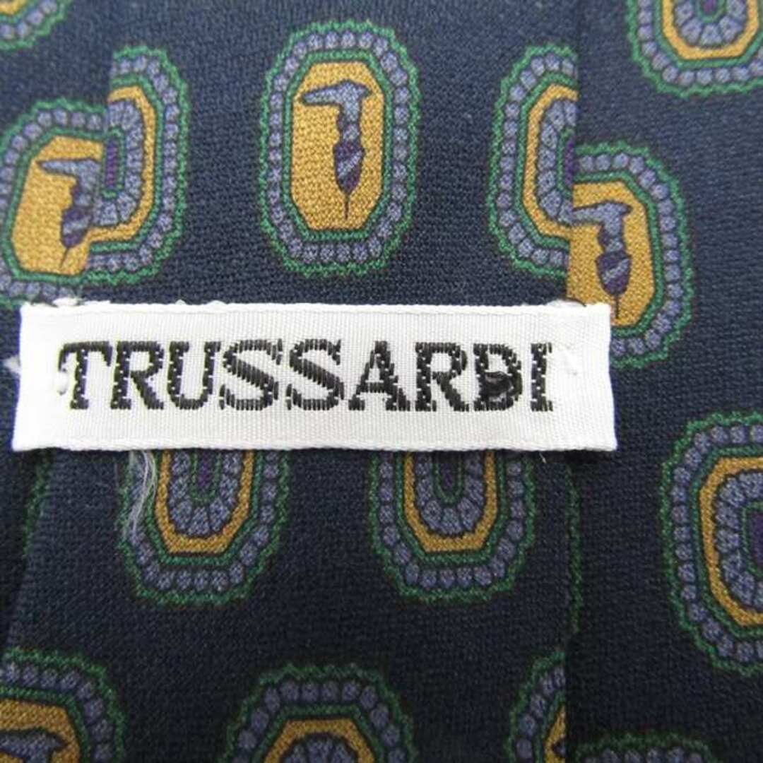 Trussardi(トラサルディ)のトラサルディ ブランド ネクタイ シルク 小紋柄 総柄 メンズ ネイビー TRUSSARDI メンズのファッション小物(ネクタイ)の商品写真