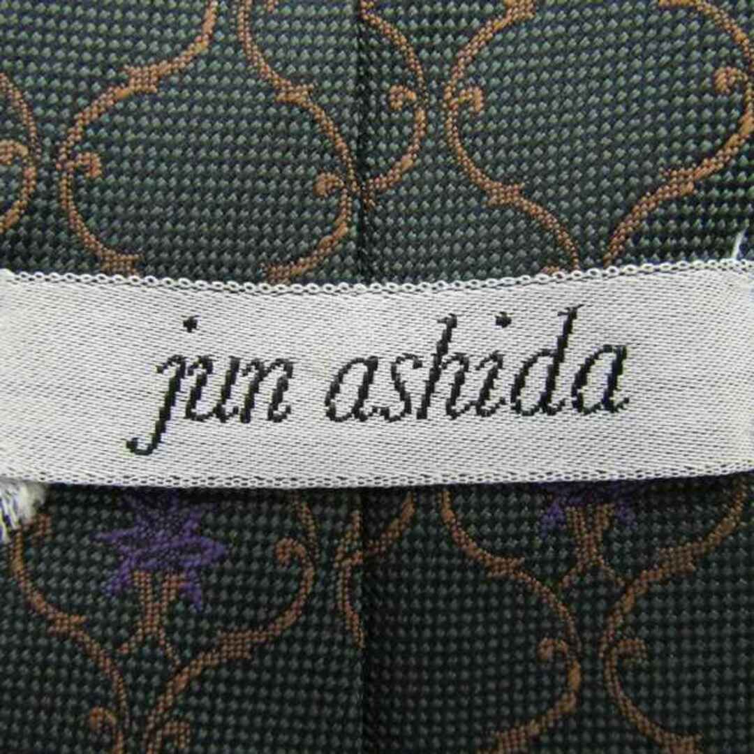 jun ashida(ジュンアシダ)のジュンアシダ ブランド ネクタイ シルク 格子柄 総柄 メンズ ブラック jun ashida メンズのファッション小物(ネクタイ)の商品写真