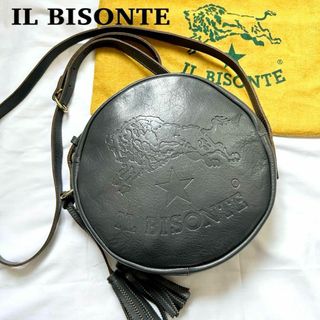 イルビゾンテ(IL BISONTE)の✨美品✨激レア　イルビゾンテ　ショルダーバッグ　レザー　チャコール　サークル(ショルダーバッグ)