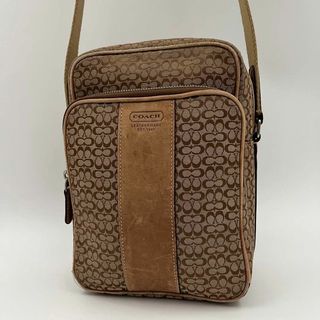 コーチ(COACH)の【良品】coach シグネチャー ショルダーバッグ カメラバッグ キャンバス(ショルダーバッグ)