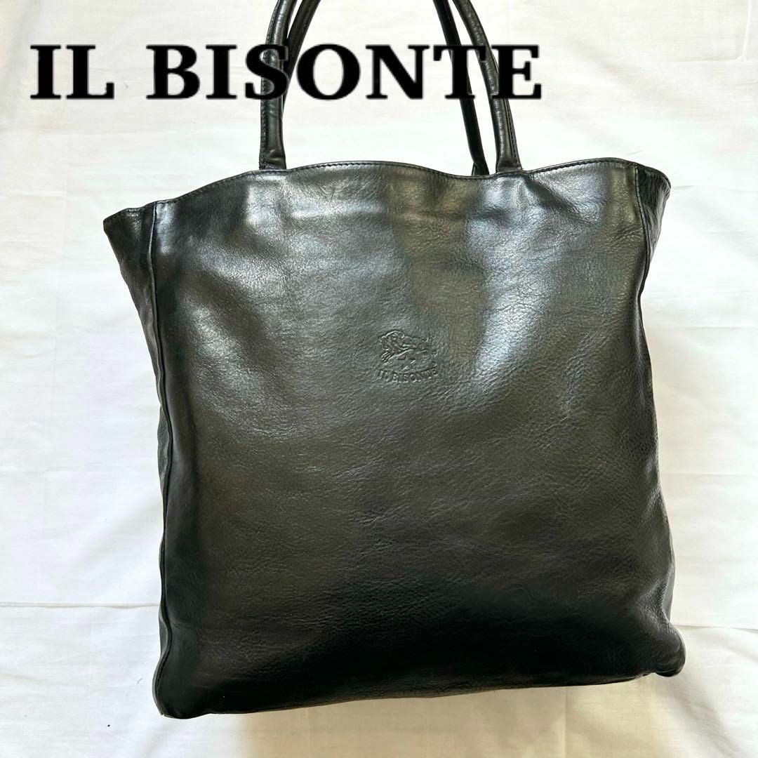 IL BISONTE(イルビゾンテ)の✨極美品✨  イルビゾンテ　トートバッグ　ハンドバッグ　本革　黒　ブラック レディースのバッグ(トートバッグ)の商品写真