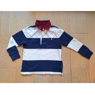 ポロラルフローレン(POLO RALPH LAUREN)のポロ　ラルフローレン　ロンT　ボーダー　紺　白　エンジ　ラガーシャツ　100 男(Tシャツ/カットソー)