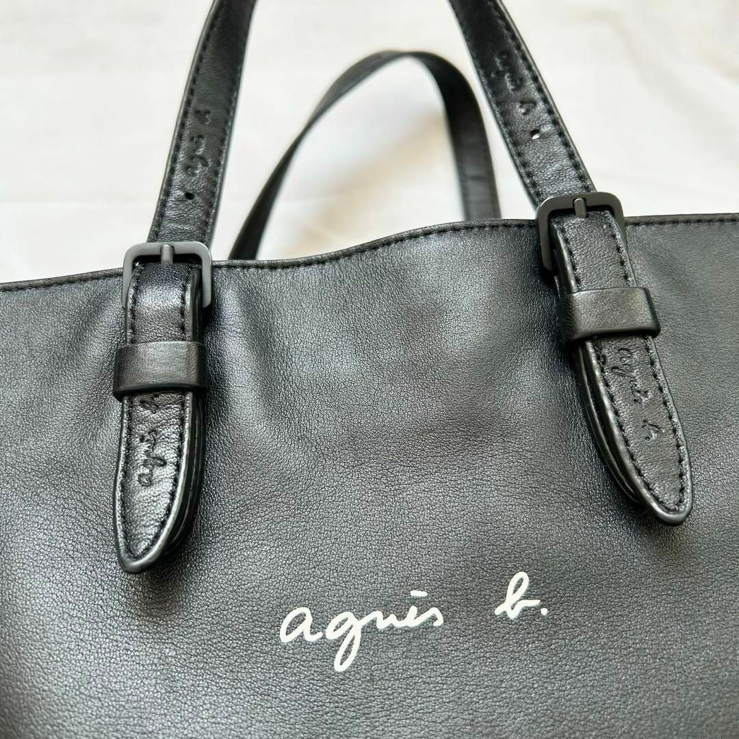 agnes b.(アニエスベー)の✨極美品✨2way アニエスベー　ショルダーバッグ　ブラック　黒　レザー レディースのバッグ(ショルダーバッグ)の商品写真