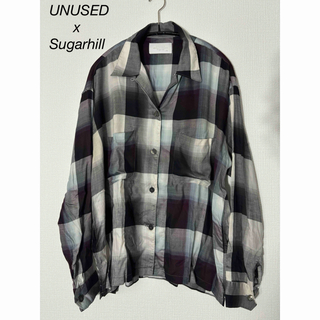 アンユーズド(UNUSED)のUNUSED x Sugarhill オンブレ チェック オープンカラー シャツ(シャツ/ブラウス(長袖/七分))