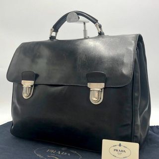 プラダ(PRADA)の［美品］プラダ　ブリーフケース　ビジネスバッグ　オールレザー　ネロ　V407(ビジネスバッグ)