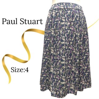 Paul Stuart - ★美品★ポールスチュアート　総柄スカート　フレアスカート