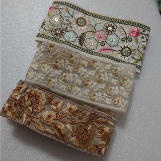 インド刺繍リボン(各種パーツ)