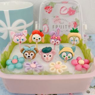 ディズニー(Disney)のダッフィーフレンズ ♡フラワー豪華ピックセット(弁当用品)