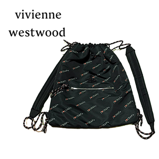 Vivienne Westwood - ヴィヴィアンウエストウッド【未使用】オーブ プレート 総柄 巾着 リュック