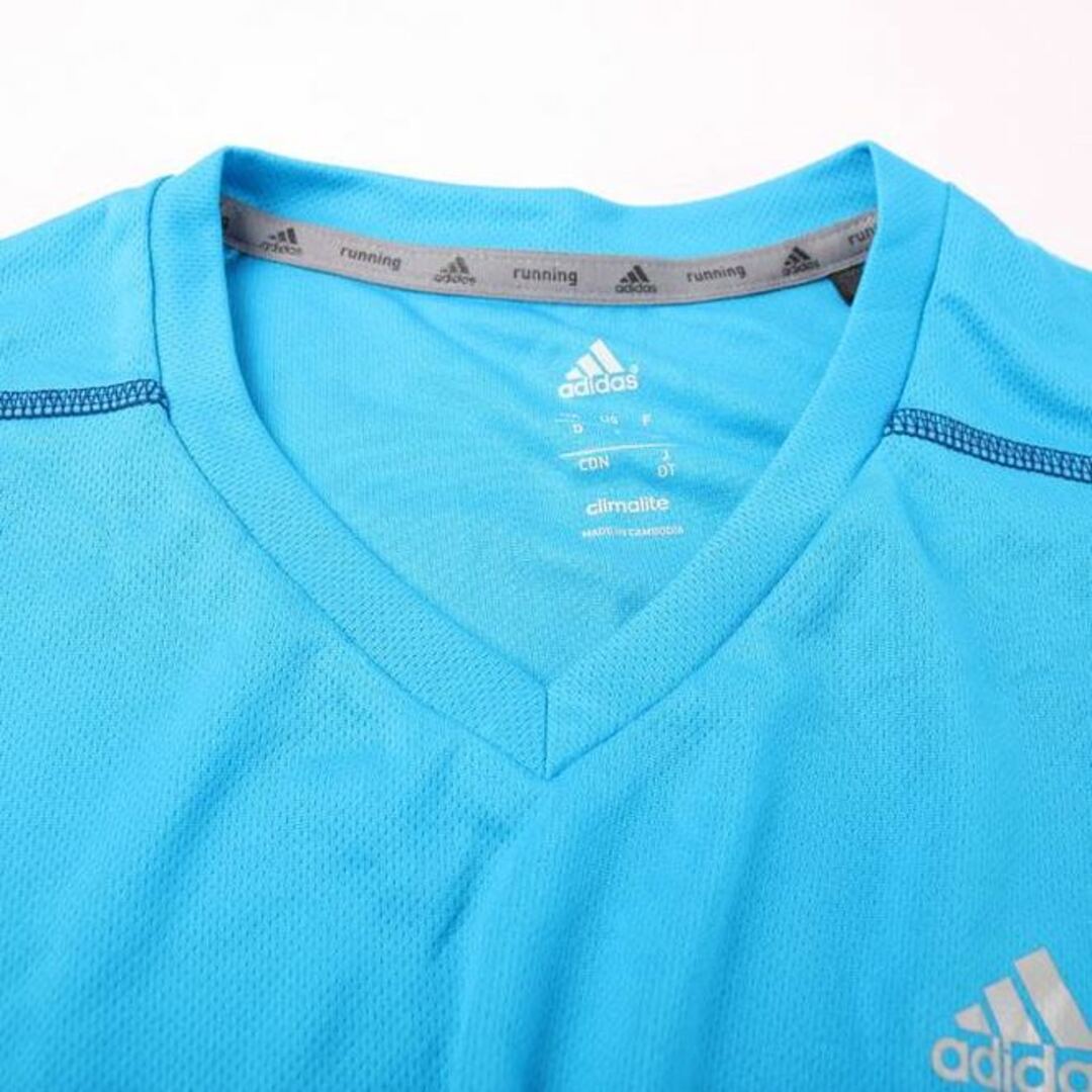 adidas(アディダス)のアディダス 半袖Tシャツ クライマライト スポーツウエア 大きいサイズ レディース OTサイズ ブルー×ネイビー adidas レディースのトップス(Tシャツ(半袖/袖なし))の商品写真