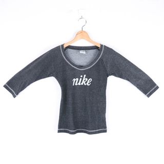 NIKE - ナイキ 長袖Tシャツ ロゴT ストレッチ スポーツウエア レディース Sサイズ ダークグレー NIKE