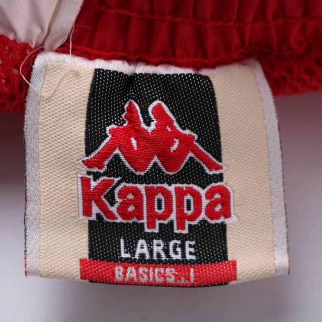 Kappa(カッパ)のカッパ ロングパンツ サイドライン ウィンドブレーカー スポーツウエア メンズ Lサイズ レッド Kappa メンズのパンツ(その他)の商品写真