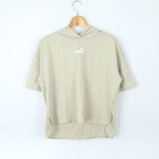 プーマ 半袖Tシャツ パーカー ドライセル スポーツウエア レディース Mサイズ ベージュ PUMA