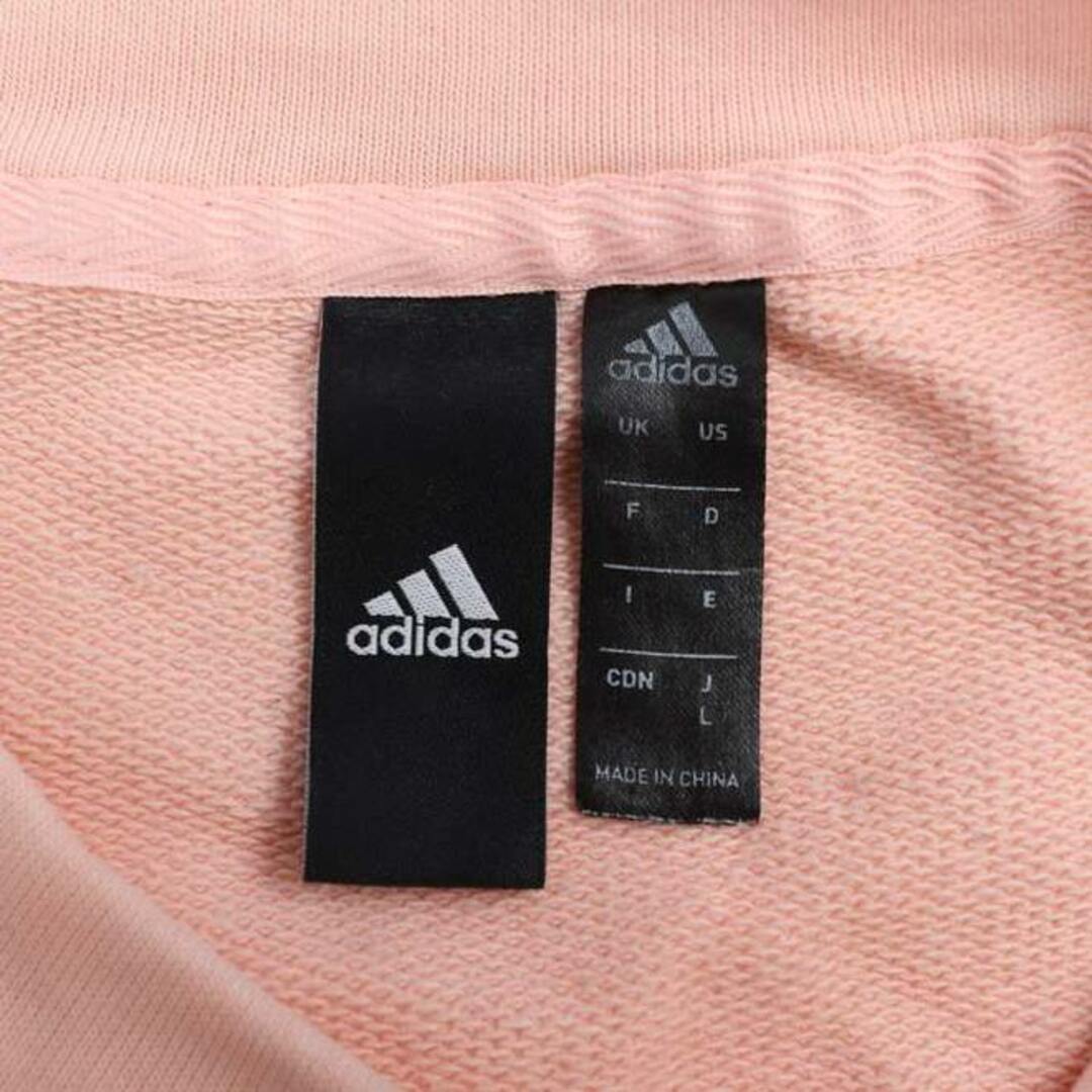 adidas(アディダス)のアディダス 長袖スウェット スエット トレーナー スポーツウエア レディース Lサイズ ピンク adidas レディースのトップス(トレーナー/スウェット)の商品写真