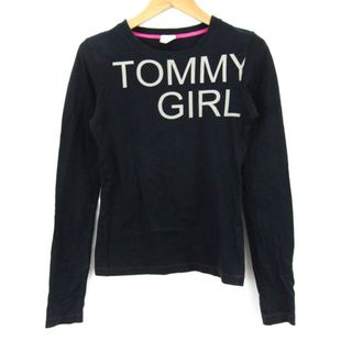 トミーガール(tommy girl)のトミーガール 長袖Tシャツ トップス カットソー  レディース ﾌﾘｰサイズ ブラック tommy girl(Tシャツ(長袖/七分))