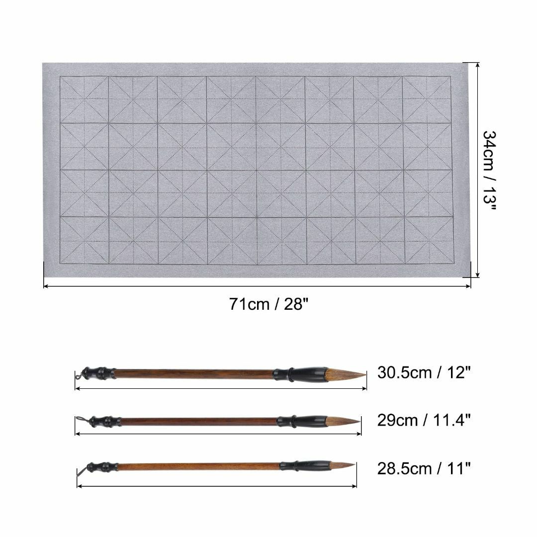 【数量限定】PATIKIL 中国書道セット 12 個 28x13 " 再利用可能 その他のその他(その他)の商品写真