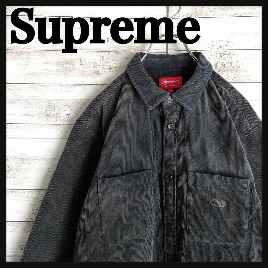 Supreme(シュプリーム)の9417【人気デザイン】シュプリーム☆ワンポイント刺繍ロゴコーデュロイジャケット メンズのジャケット/アウター(カバーオール)の商品写真