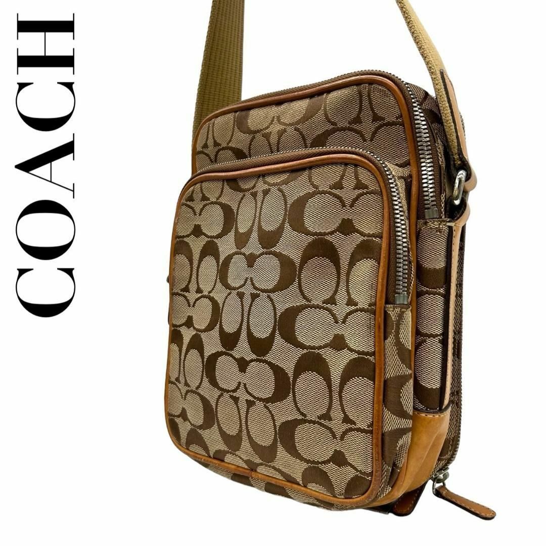 COACH(コーチ)のCOACH コーチ　s64 キャンバス　ショルダーバッグ　4270　ブラウン　茶 レディースのバッグ(ショルダーバッグ)の商品写真