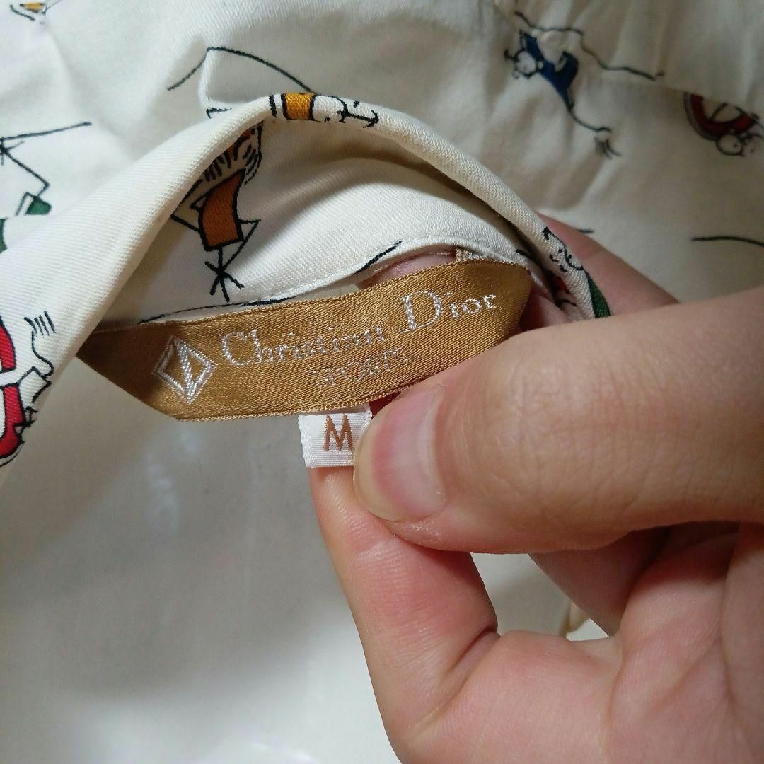 Christian Dior(クリスチャンディオール)のう311美品　クリスチャンディオールスポーツ　シャツ　М　マルチカラー　ロゴ総柄 レディースのトップス(シャツ/ブラウス(長袖/七分))の商品写真