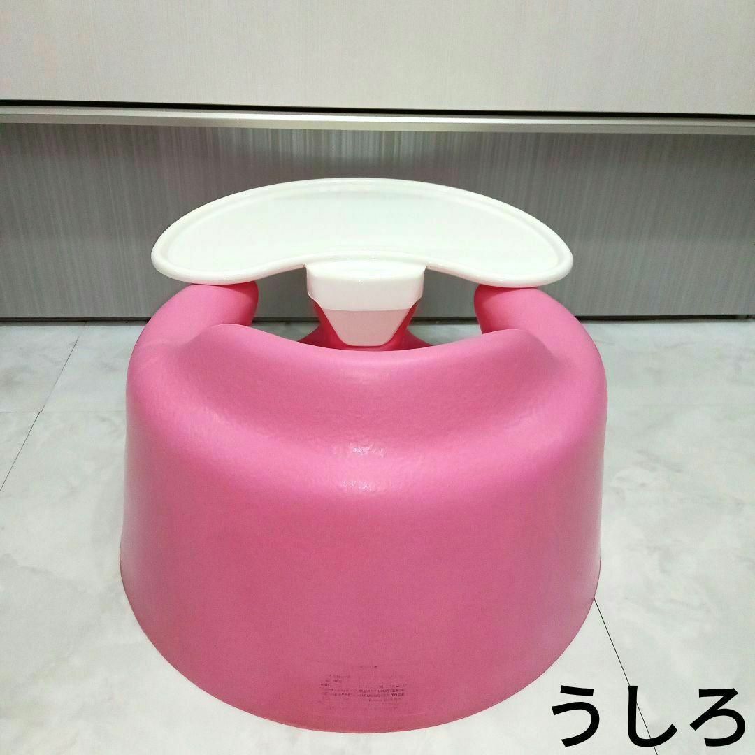 Bumbo(バンボ)の美品♡【BUMBO】 ベビーチェア/ ピンク (トレイ付き) キッズ/ベビー/マタニティの寝具/家具(その他)の商品写真