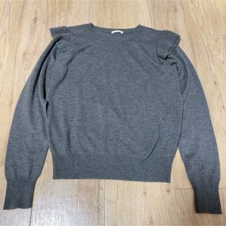 GU - GU シャギーニット モヘア ボア 白 ホワイト ブイネック Vネック