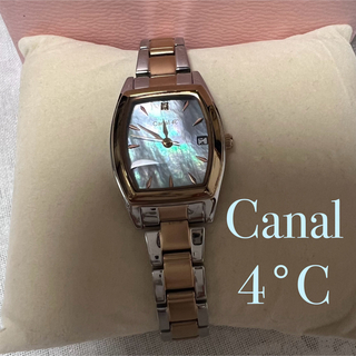 4℃ - 値下げ❗️canal 4℃ ヨンドシーシェル腕時計 稼働品