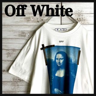 オフホワイト(OFF-WHITE)の9154【QRタグ正規品確認済み】オフホワイト☆両面プリントtシャツ　美品(Tシャツ/カットソー(半袖/袖なし))