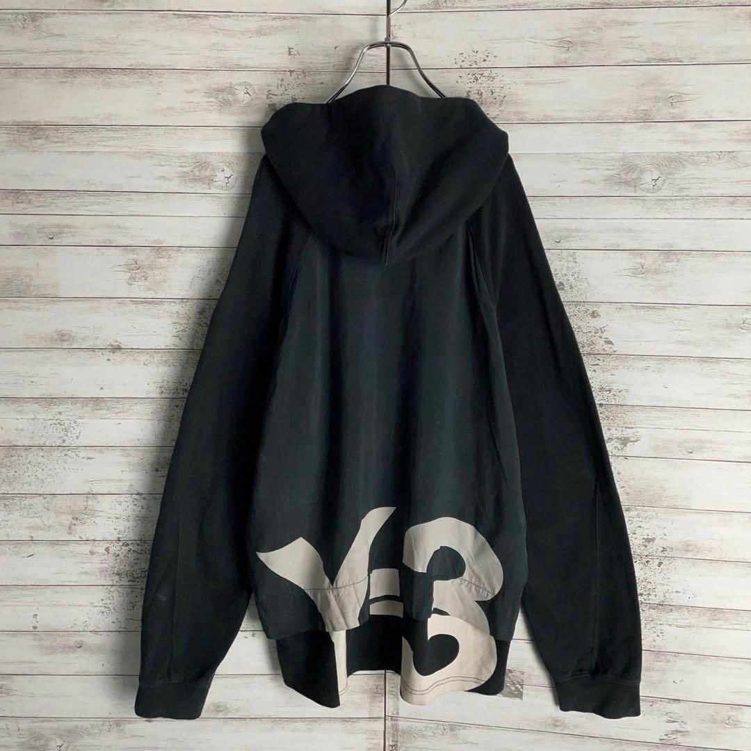 Y-3(ワイスリー)の9419【人気デザイン】Y-3☆バックプリント定番カラーパーカー　入手困難　美品 メンズのトップス(パーカー)の商品写真