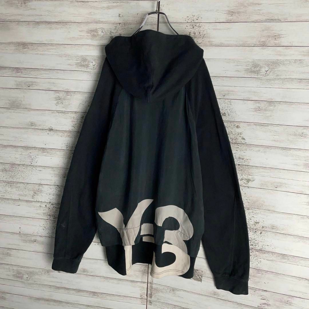 Y-3(ワイスリー)の9419【人気デザイン】Y-3☆バックプリント定番カラーパーカー　入手困難　美品 メンズのトップス(パーカー)の商品写真