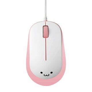 【色: ピンク】エレコム マウス 有線 Mサイズ 3ボタン BlueLED EP(PC周辺機器)