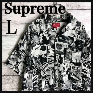 シュプリーム(Supreme)の9142【希少Lサイズ】シュプリーム☆即完売モデル人気総柄デザインシャツ　美品(シャツ)