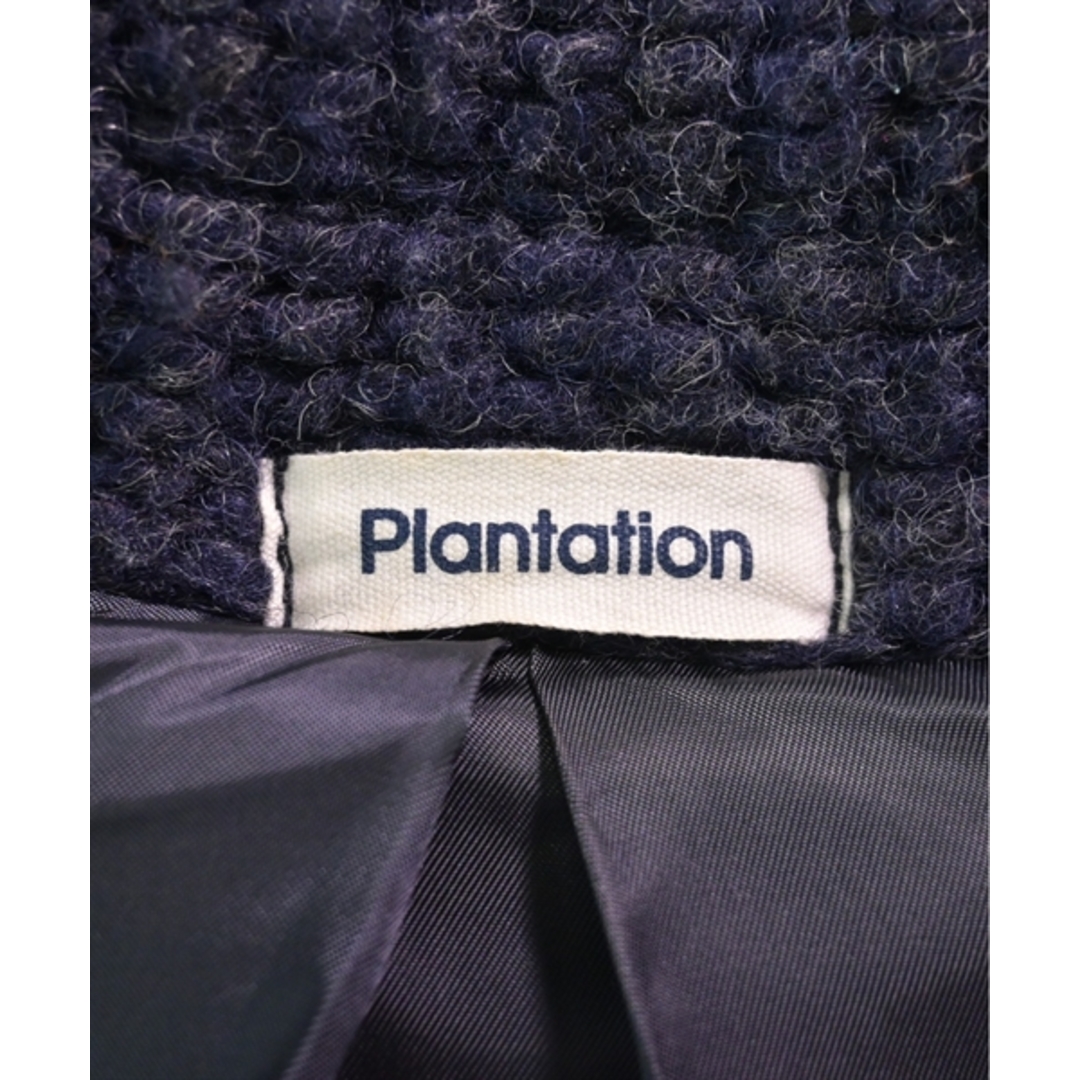 Plantation(プランテーション)のplantation プランテーション チェスターコート M 紺 【古着】【中古】 レディースのジャケット/アウター(チェスターコート)の商品写真