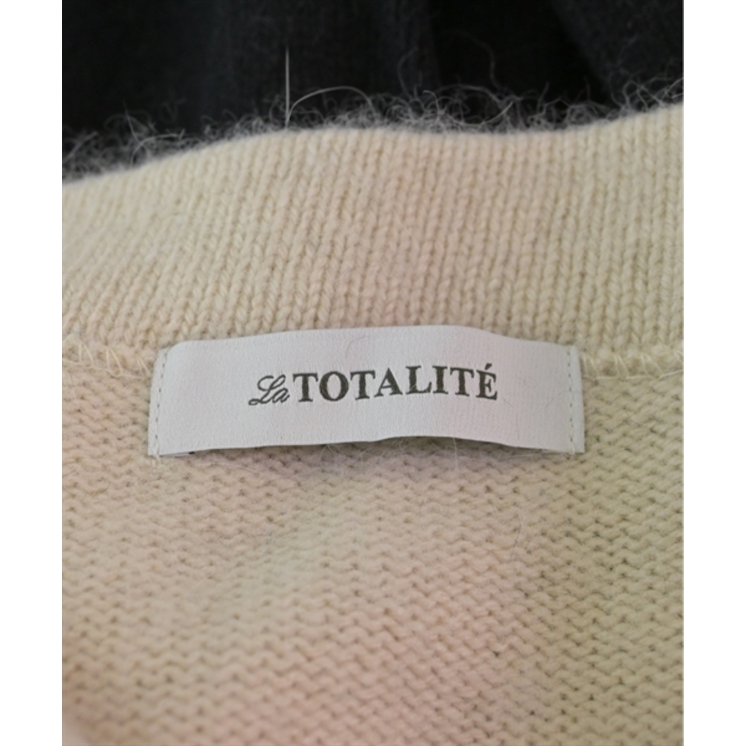 La TOTALITE(ラトータリテ)のLa TOTALITE ラトータリテ ニット・セーター F ベージュx黒 【古着】【中古】 レディースのトップス(ニット/セーター)の商品写真