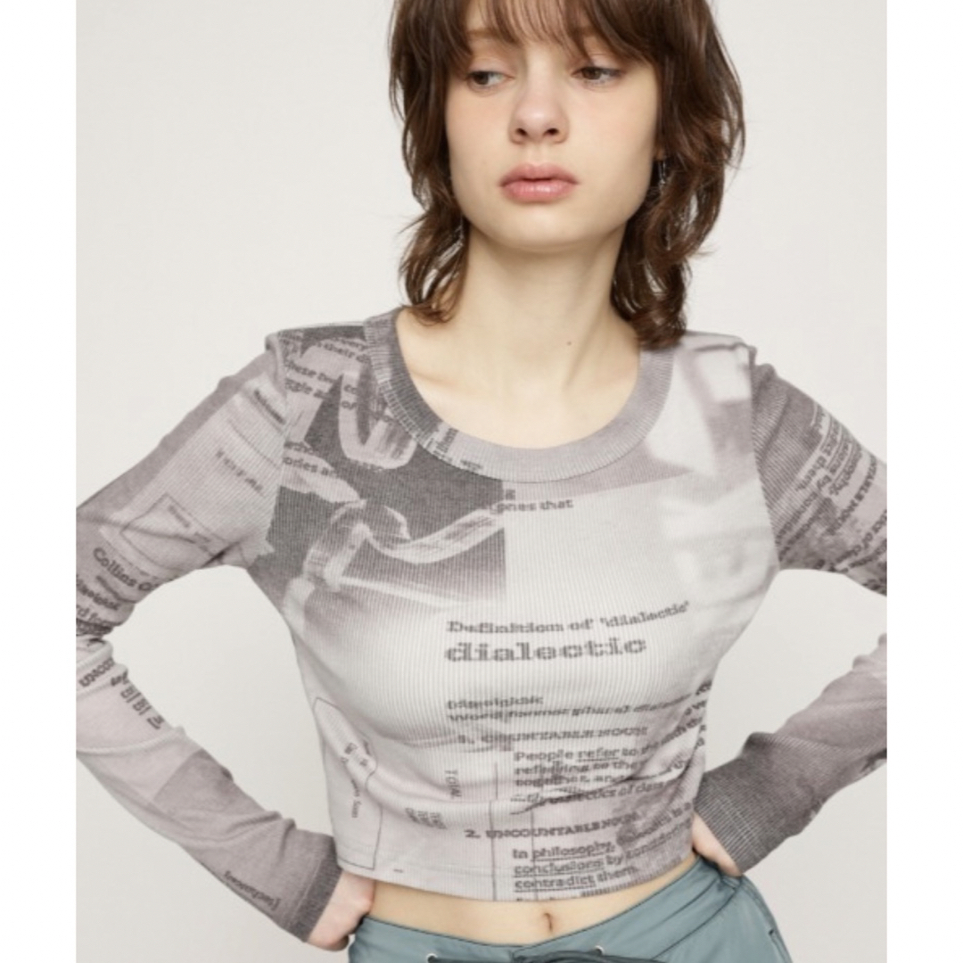 SLY(スライ)の【SLY】COLLAGE PRINT TOPS コラージュ プリント トップス メンズのトップス(Tシャツ/カットソー(半袖/袖なし))の商品写真