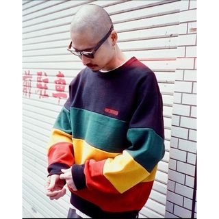 ワコマリア(WACKO MARIA)の完売品24ss wackomaria ラスタカラー スウェット　トレーナー Ｌ(スウェット)