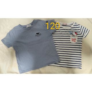 【中古・120】モフサンドとキティのカットソー(Tシャツ/カットソー)