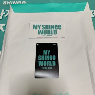 シャイニー(SHINee)の『MY SHINee WORLD』 ロゴステッカー& 使用済み ムビチケカード(K-POP/アジア)