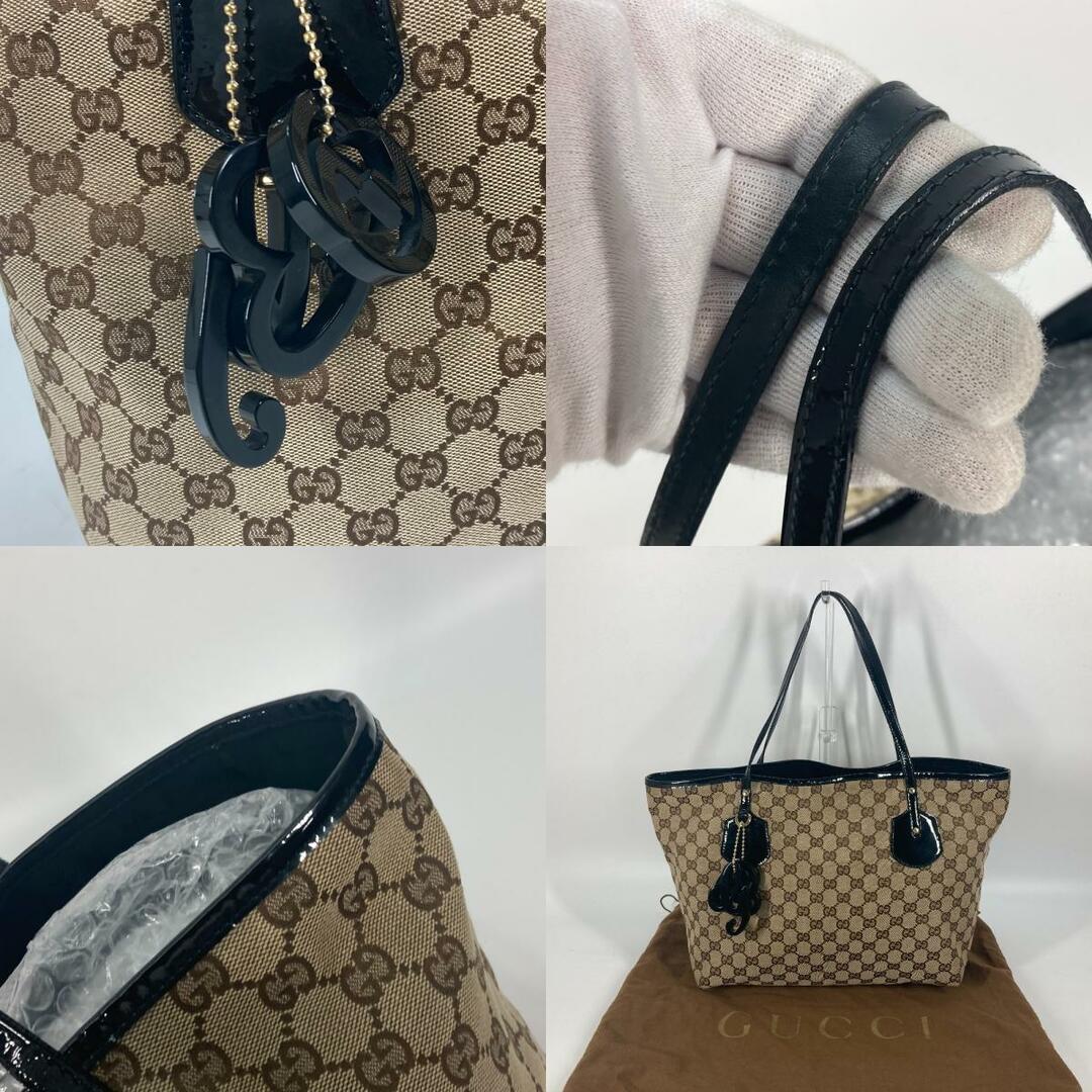 Gucci(グッチ)のグッチ GUCCI GG ハート ロゴ 211975 カバン 肩掛け チャーム トートバッグ ショルダーバッグ GGキャンバス ベージュ レディースのバッグ(ショルダーバッグ)の商品写真