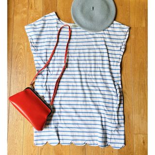 Dot&Stripes CHILDWOMAN - 限定セール！ ドットアンドストライプス ボーダーカットソー スカラップ ワンピ 