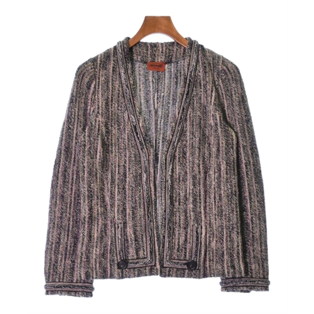 MISSONI(ミッソーニ)のMISSONI ノーカラージャケット F 黒x黄緑xピンク等(ミックス) 【古着】【中古】 レディースのジャケット/アウター(ノーカラージャケット)の商品写真