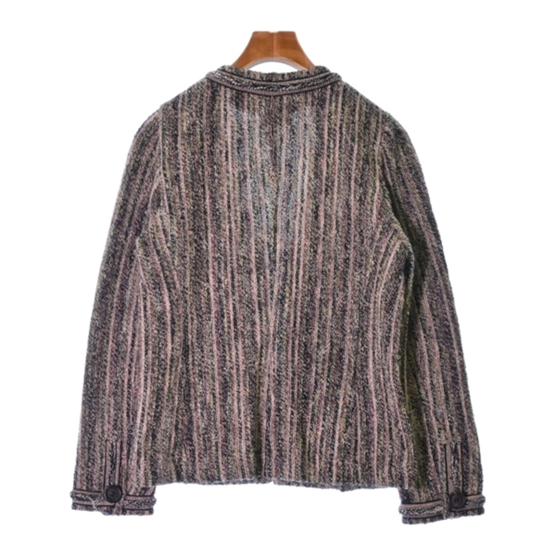 MISSONI(ミッソーニ)のMISSONI ノーカラージャケット F 黒x黄緑xピンク等(ミックス) 【古着】【中古】 レディースのジャケット/アウター(ノーカラージャケット)の商品写真