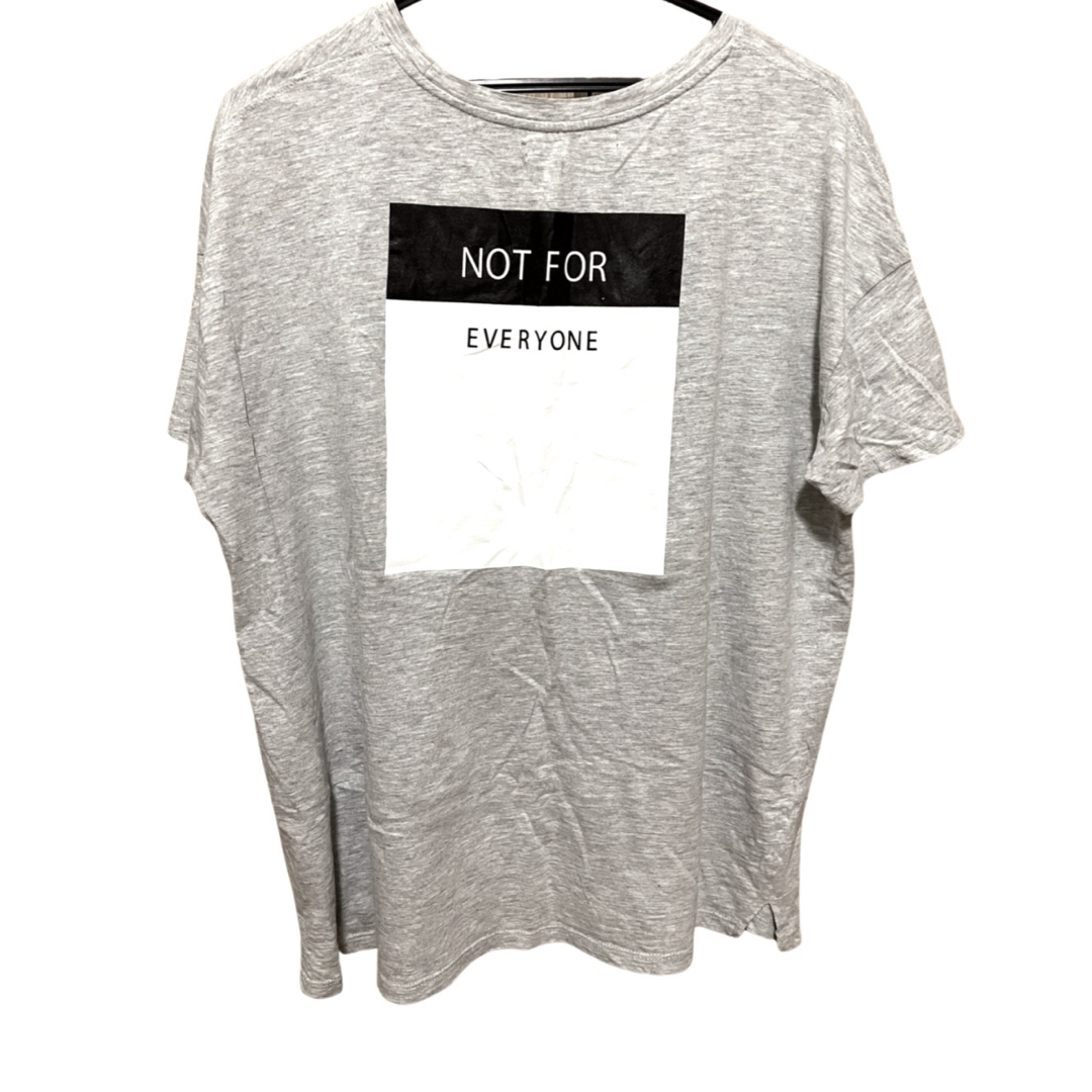 Bershka(ベルシュカ)のBershka ベルシュカ　Tシャツ　ロゴ　グレー　半袖　バックプリント レディースのトップス(Tシャツ(半袖/袖なし))の商品写真