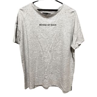 ベルシュカ(Bershka)のBershka ベルシュカ　Tシャツ　ロゴ　グレー　半袖　バックプリント(Tシャツ(半袖/袖なし))